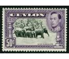 SG394a. 1938 50c Black and mauve. 'Perforation 13 X 13.5'. A sup