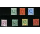 SG118-124. 1906 Set of 7. Superb fresh mint...