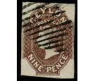 SG8. 1859 9d Purple-brown. Superb used with remarkable...