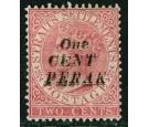 SG29b. 1886 1c on 2c Pale rose. 'Surcharge Double'. Very fine fr