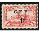 SG B10. 1915 1s on 1m Carmine. Superb fresh mint...