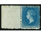 SG6. 1866 4d Deep blue. Beautiful mint marginal...