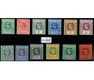 SG H34f-H46f. 1915 Set of 12. 'CCUPATION' for 'OCCUPATION'. Very