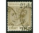 SG47d. 1888 2 1/2d on 8d Grey-brown. 'Surcharge Double, One Inve