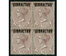 SG3. 1886 2d Purple-brown. Superb fresh mint block of four...