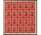 SG19-19a. 1867 1/- Black and rose-carmine. Complete sheet...