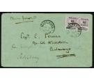 SG10. 1900 6d on 3d Lilac and black. Superb used pair on cover t