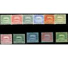 SG8-17. 1908 Set of 11. Superb fresh mint...