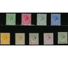 SG81-89. 1912 Set of 9. Superb fresh mint...