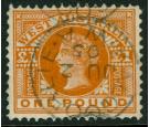 SG128a. 1902 £1 Orange. Very fine well centred used with..