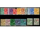 SG62-80. 1921 Set of 16. Brilliant fresh mint...