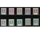 SG57-66. 1902 Set of 10. Superb fresh mint...