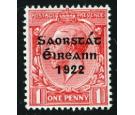 SG53b. 1922 1d Scarlet. 'Accent Inserted By Hand'. Superb fresh