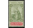 SG156. 1914 £1 Grey-green and carmine. Superb fresh mint...