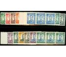 SG40-52. 1937 Set of 13. All fantastic U/M strips...