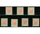 SG D112-D118. 1938 Set of 7. Brilliant U/M...