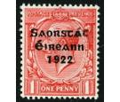 SG53c. 1922 1d Scarlet. Accent and "E" inserted by hand...