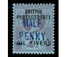 SG14. 1893 1/2d on 2 1/2d Purple/blue. Superb fresh mint...