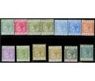 SG22-33. 1889 Set of 12 PLUS EXTRA SHADES....