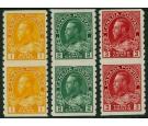 SG256a,257b,258a. 1922 IMPERFORATE...