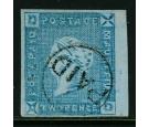 SG37 VARIETY. 1859 2d Blue. "Lapirot". UNIQUE 'INITIAL STATE'...