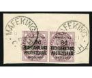 SG12. 1900 3d on 1d Lilac. Brilliant fine used pair on piece...
