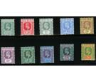 SG59-68. 1907 Set of 10. Superb fresh mint...