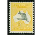 SG111. 1929 5/- Grey and yellow. Superb fresh mint with beautifu