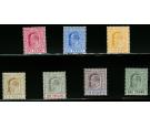 SG62-70. 1902 Set of 7. Brilliant fresh mint...