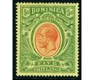 SG54. 1914 5/- Red and green. Superb fresh well centred...