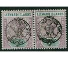 SG14a. 1897 7d Dull mauve and slate. 'Handstamp Double'. Brillia