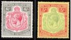 SG111-112. 1927/9. 4/- and 5/-. Superb fresh mint...