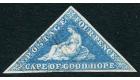 SG6c. 1855 4d Deep blue. 'Watermark Sideways'. Superb fine used.