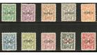 SG D11s-D20s. 1925 Set of 10 'SPECIMEN'. Superb U/M mint...
