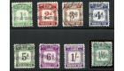 SG D1-D8. 1940 Set of 8. Superb fine used...