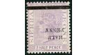 SG39a. 1893 1/2d on 1 1/2d Pale violet. 'Surcharge Inverted'. Ve