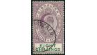 SG74. 1911 8/- Purple and green.  Superb fine used...
