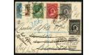 SG57 and 59. 1894 'Bisects'. Both superb fine used on cover to..