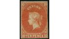 SG9. 1857 10d Dull vermilion. Superb fresh mint with excellent c