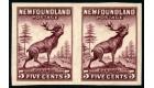 SG213a. 1932 5c Maroon 'Imperforate Pair' Brilliant U/M mint...