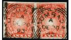 SG6a. 1890 2a Vermilion 'Imperforate Pair'. Choice superb fine u