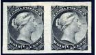 SG102ab. 1882 1/2c Grey-black "Imperforate Pair'. Superb fresh w