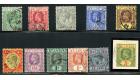 SG78-88. 1912 Set of 11. Very fine used...