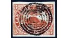 SG8. 1852 3d Brown-red. Superb used with excellent margins...