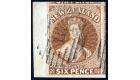 SG13. 1857 6d Brown. Superb fine used with huge margins...