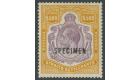 SG240ds. 1921 $500 Purple and orange-brown. 'SPECIMEN'. Very fin