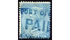 SG14. 1865 10c Blue. Superb fine used with blue postmark...