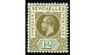 SG74a. 1913 12c Olive-sepia and dull green. Split 'A'. Brilliant
