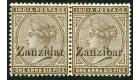 SG 5j. 1895 1a 6p Sepia. 'ZANZIDAR' for 'ZANZIBAR'. Superb fresh