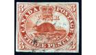 SG22. 1857 3d Red 'Ribbed Paper'. Very fine used with excellent.